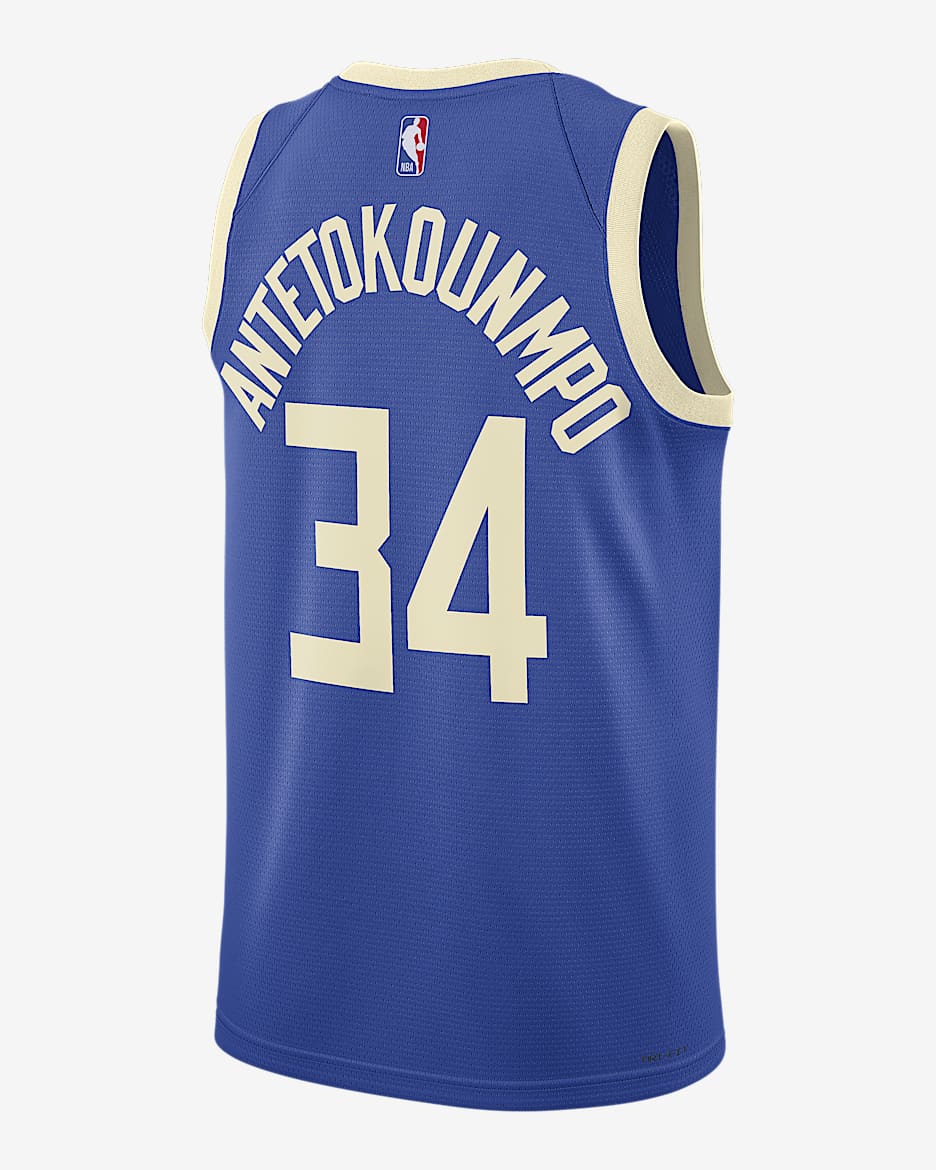 Giannis Antetokounmpo Milwaukee Bucks 2024 25 City Edition Men s Nike Dri FIT NBA Swingman Jersey. Nike IL